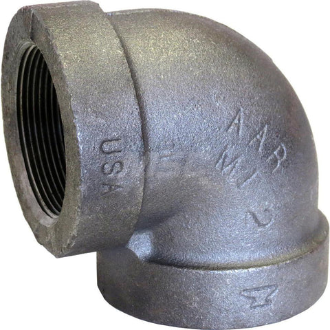 Black 90 deg Elbow: 4", 300 psi, Thread x Thread