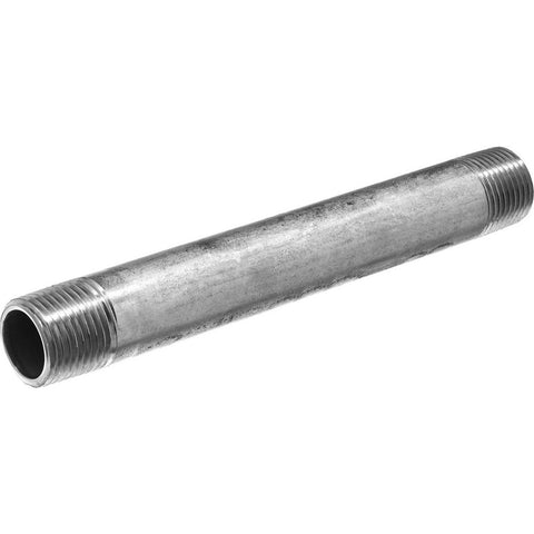 Stainless Steel Pipe Nipple:  3/8" Pipe,  3" OAL,  Grade 304