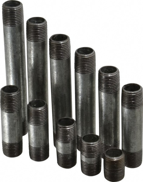 66 Piece, 1/2" Pipe, Galvanized Pipe Nipple Set