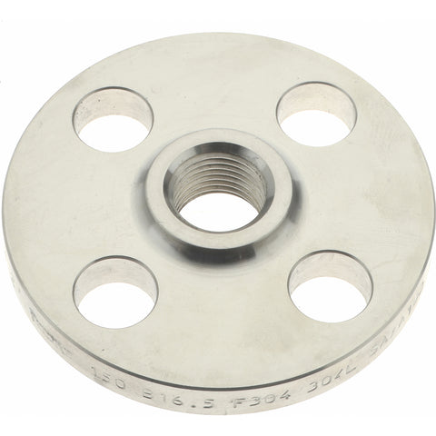 1/2" Pipe, 3-1/2" OD, Stainless Steel, Threaded Pipe Flange