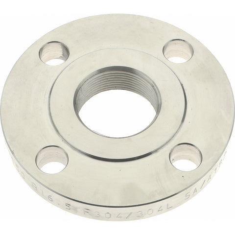 1-1/2" Pipe, 5" OD, Stainless Steel, Threaded Pipe Flange