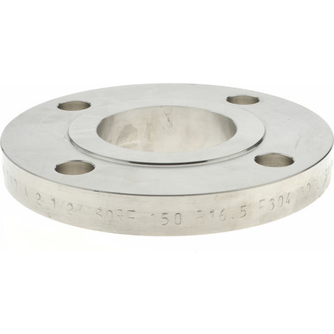 2-1/2" Pipe, 7" OD, Stainless Steel, Slip On Pipe Flange