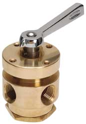 Flow Diverting Valves: Pipe Size: 3/8; Type: 4-Way; Vent Material: Stainless Steel; Style: No Stack; Material: Stainless Steel