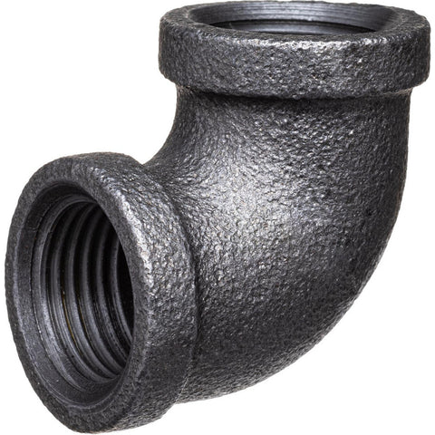 Black Pipe Fittings: Elbow, 2", NPT, Malleable Iron