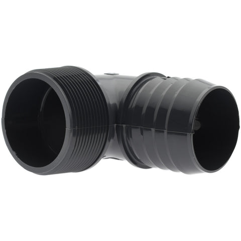 Barbed Tube Elbow: 2" Barbs, 2" MIPT