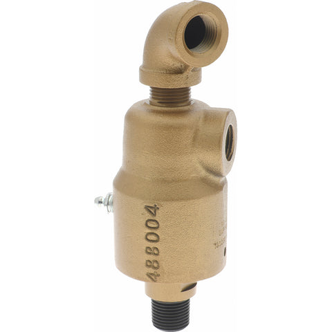 1/2 NPT Right Hand Rotor Thread, 1/2" NPT Port, 7-1/4" Body Length, Dual Flow, General Purpose (Stationary Syphon), Rotary Union