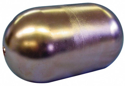 6" Dia x 10" Long, Oblong, Tubed Through Connection, Metal Float