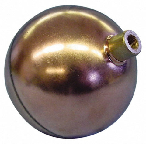 7" Dia, Spherical, Round Spud Connection, Metal Float