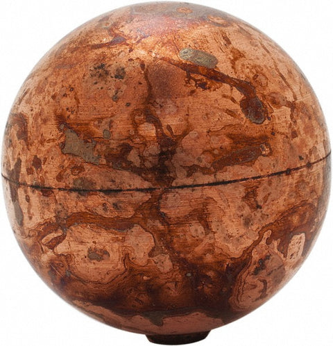 2" Dia, Spherical, Internal Connection, Metal Float