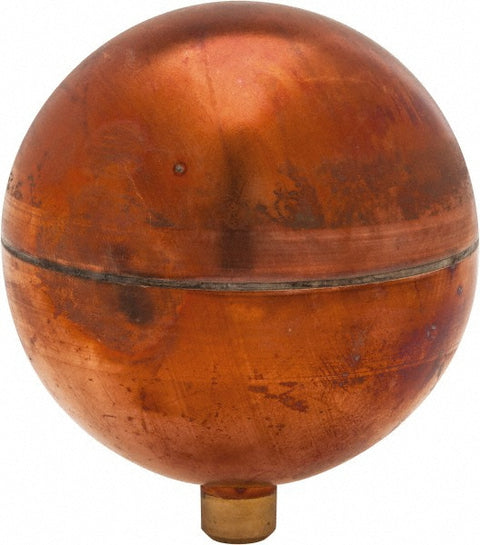 3" Dia, Spherical, Round Spud Connection, Metal Float