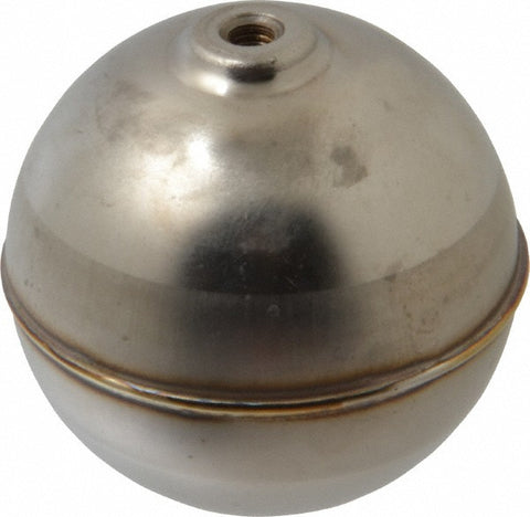 2" Dia, Spherical, Internal Connection, Metal Float