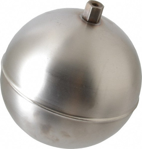 5" Dia, Spherical, Hex Spud Connection, Metal Float