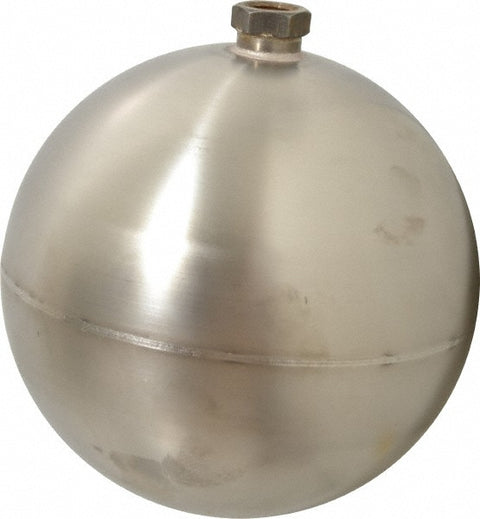 7" Dia, Spherical, Hex Spud Connection, Metal Float