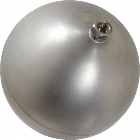 8" Dia, Spherical, Hex Spud Connection, Metal Float