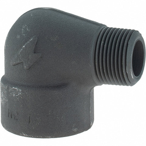 Black 90 deg Street Elbow: 1", Threaded
