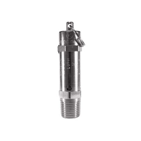 ASME Safety Relief Valve: 1/4" Inlet, 175 Max psi