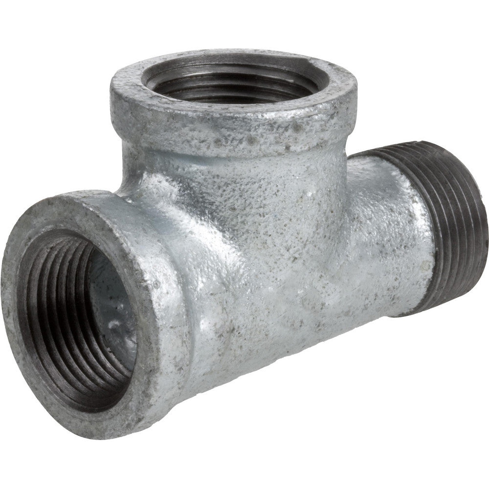 Galvanized Pipe Fittings: Fitting Type: Run Tee; Fitting Size: 1/2; Ma ...