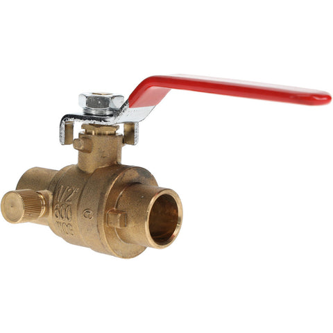 Standard Manual Ball Valve: 1/2" Pipe, Full Port