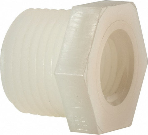 1/2 x 1/4" Nylon Plastic Pipe Reducer Bushing