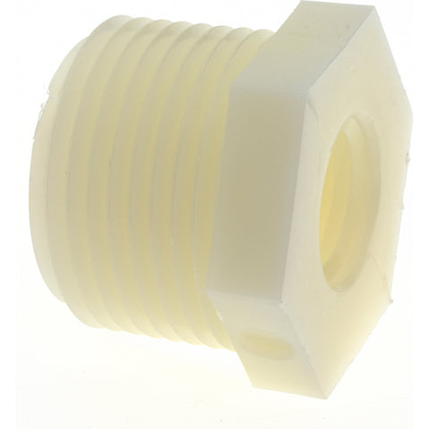 3/4 x 1/4" Nylon Plastic Pipe Reducer Bushing