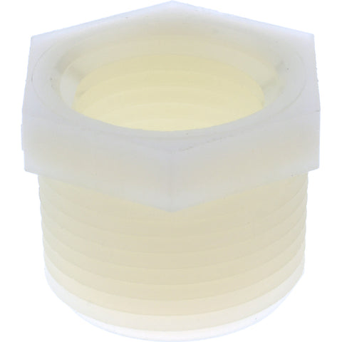 3/4 x 1/2" Nylon Plastic Pipe Reducer Bushing