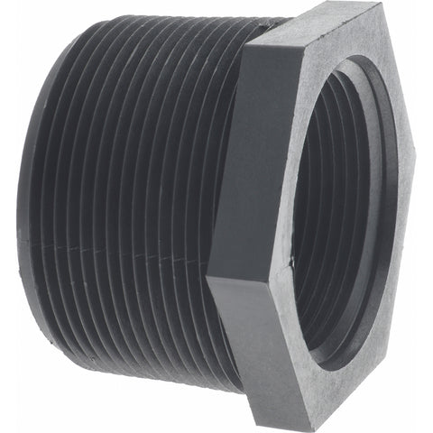 2 x 1-1/2" Polypropylene Plastic Pipe Reducer Bushing