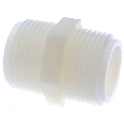 3/4" Nylon Plastic Pipe Hex Nipple
