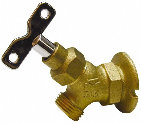 3/4" Pipe, Brass Coated Brass Sillcock with Lockshield