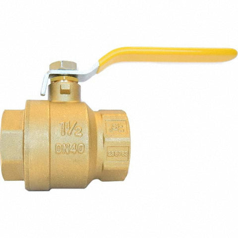 2-Way Manual Ball Valve: 1-1/2" Pipe, Full Port