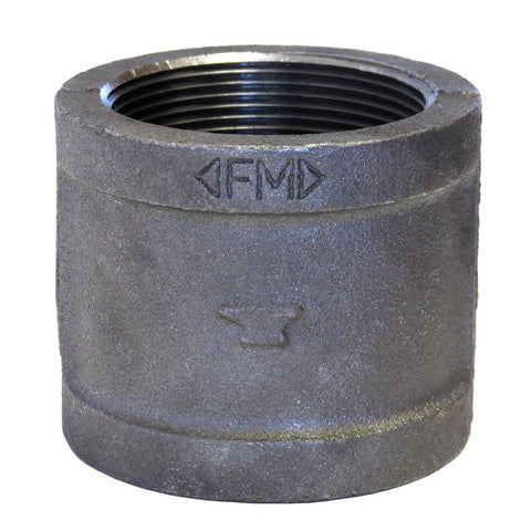 Black Pipe Fittings: Coupling, 1/4", FPT, Malleable Iron