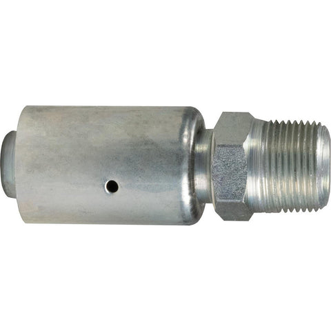 Barbed Hose Fittings: Fitting Type: Nipple, Hose Barb; Material: Plated Steel; Thread Standard: NPT; Thread Size: 3/4