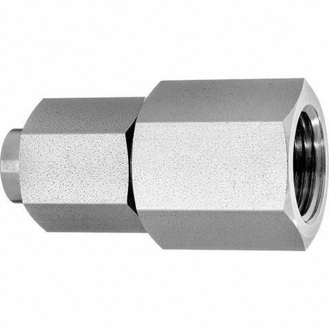 Stainless Steel Flared Tube Connector: 3/8" OD, 37 deg Flared Angle