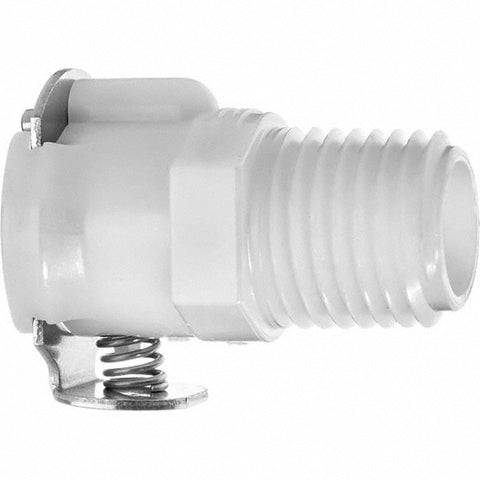 Plastic Quick-Disconnect Tube Couplings: Type: In Line Threaded-Female Socket; Nominal Flow Size: 1/8; Thread Type: Male; Thread Size: 1/8 NPT