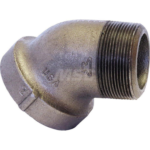 Black 45 deg Street Elbow: 2", Thread x Thread