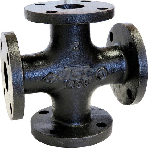 Black Cross: 3", 125 psi, Thread x Thread