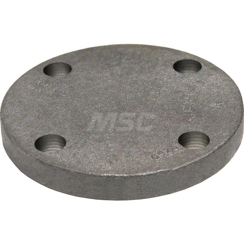 Black Blind Flange: 1-1/2" IPS x 5" OD, 125 psi, Thread x Thread