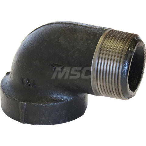 Black 90 deg Street Elbow: 1-1/2", Thread x Thread