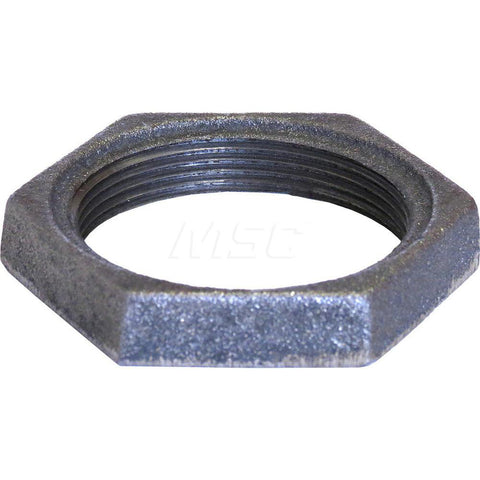 Black Hex Locknut: 1-1/4", 150 psi, Thread x Thread