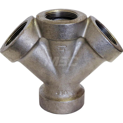 Black Double Wye: 1-1/2", Thread x Thread