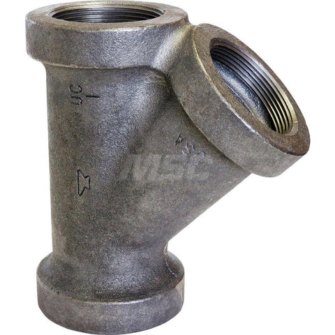 Black 45 deg Wye: 2", Thread x Thread