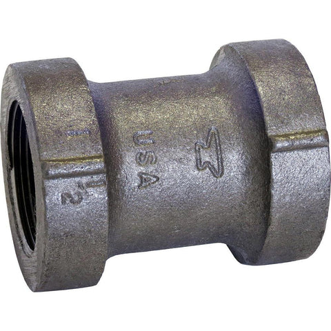 Black Coupling: 1-1/2", Thread x Thread