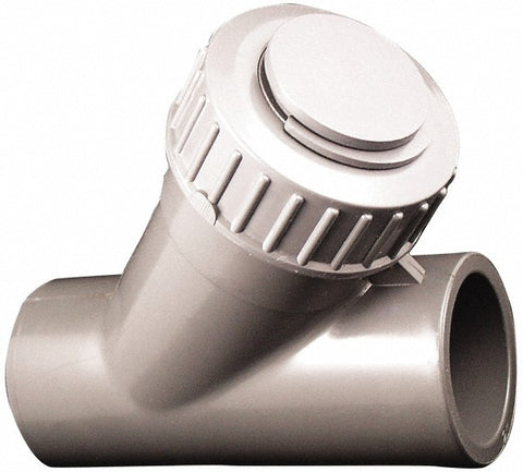 2" Pipe, Socket Ends, PVC Y-Strainer