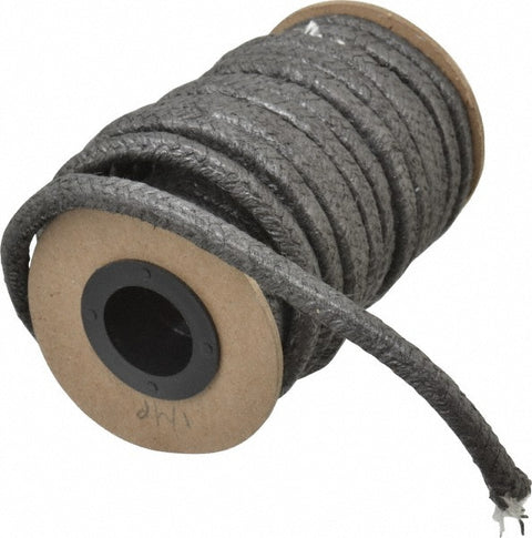 1/4" x 25.6' Spool Length, Wire-Inserted Carbon Fiber Compression Packing