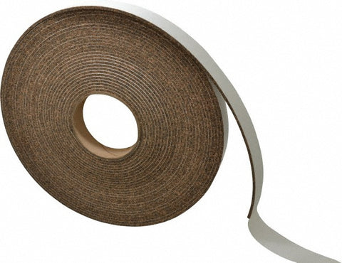 1" Wide x 1/8" Thick, Adhesive Backed Gasketing Roll