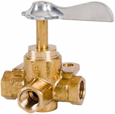 1/4" Pipe, Female Pipe Drain Cock & Shutoff Valve