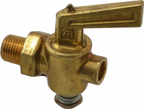 1/8" Pipe, Male Pipe Drain Cock & Shutoff Valve
