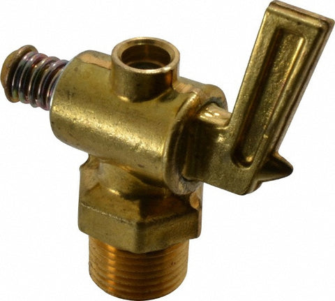 3/8" Pipe, Male Pipe Drain Cock & Shutoff Valve