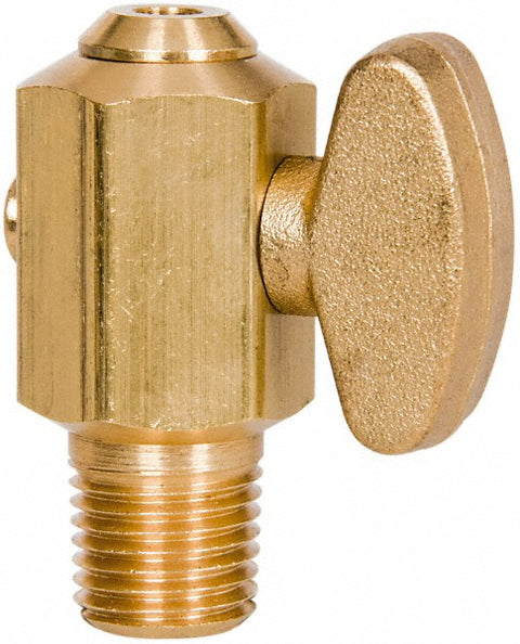 1/4" Pipe, Male Pipe Drain Cock & Shutoff Valve