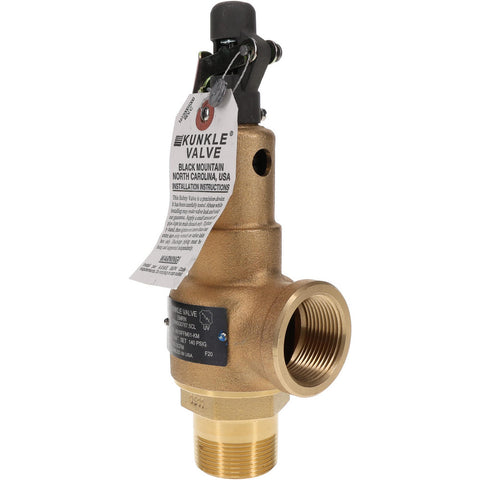ASME Safety Relief Valve: 1-1/4" Inlet, 1,504 CFM, 140 Max psi