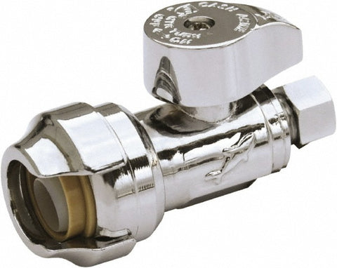 1/2 & 3/8" Pipe, 200 psi WOG Rating, Brass Stop Valve
